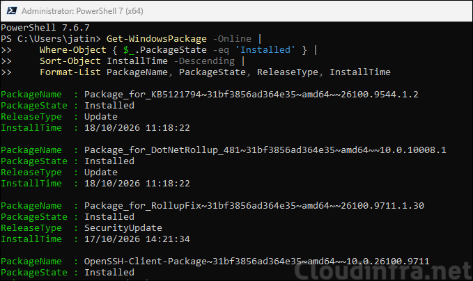 Remove a Windows package using PowerShell