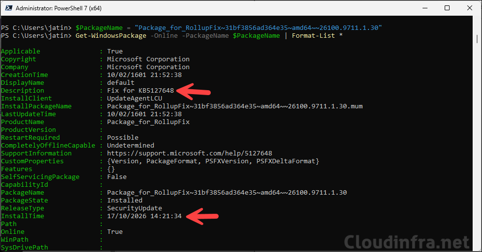 Get-WindowsPackage