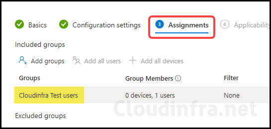 Assign the OMA-URI profile to end users