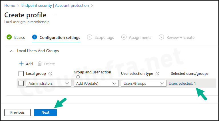 Create an Account Protection Policy