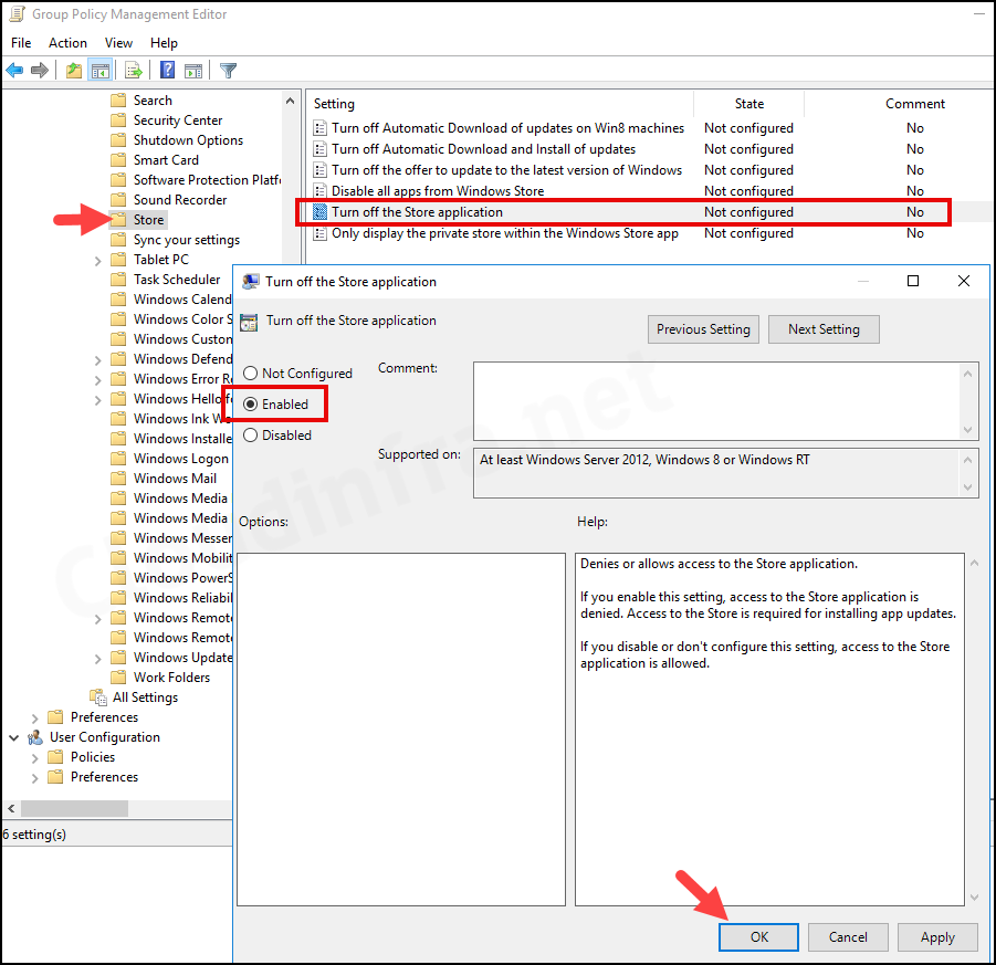 Disable Microsoft Store using Active Directory GPO