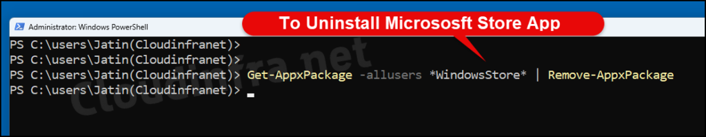 Disable Microsoft Store using PowerShell