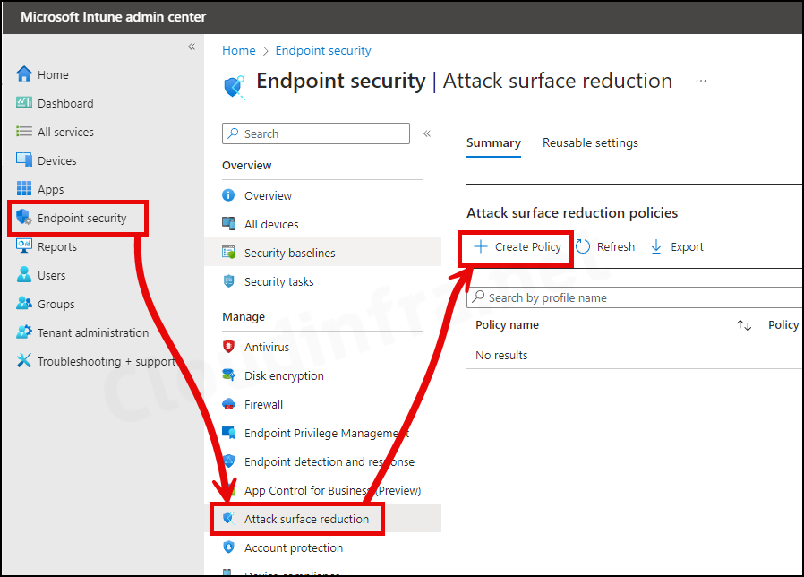 Using Attack Surface Reduction Policy