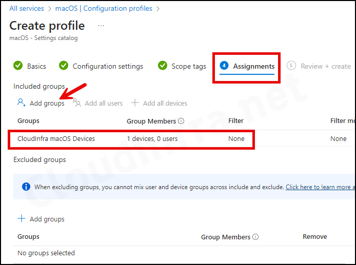 Create a Device Configuration Profile