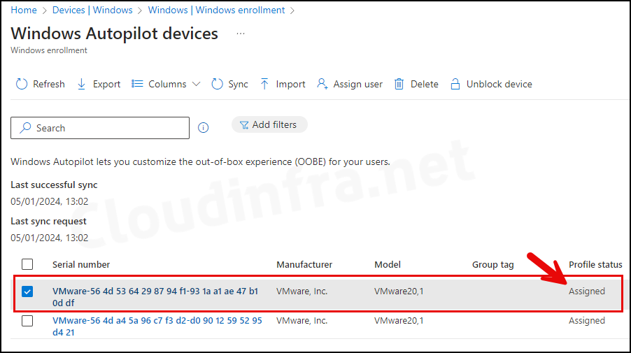 Step 9 - Import Device Hardware Hash CSV in Intune
