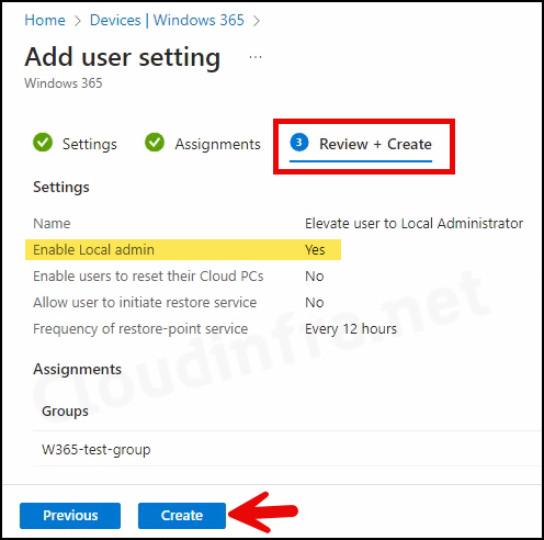 Steps to Elevate User to Local Admin on Windows 365 Cloud PC