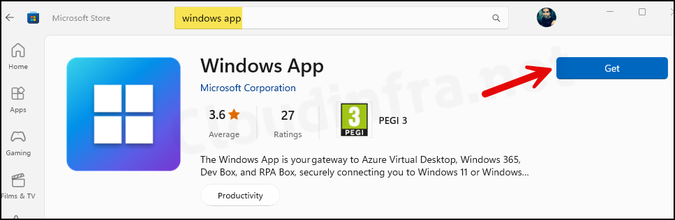 Download and Install Windows App