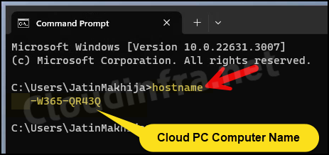 Cloud PC Display Name vs Cloud PC Computer Name