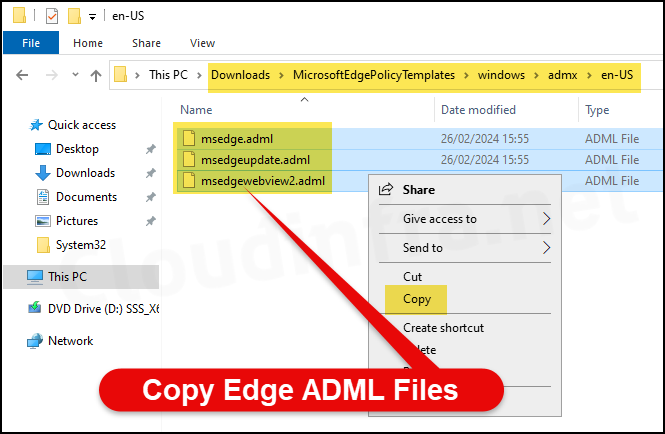 Copy Microsoft Edge ADML language files