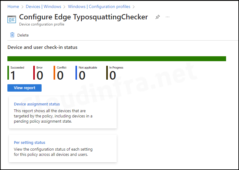 Monitoring “Edge TyposquattingChecker” Policy Deployment Progress