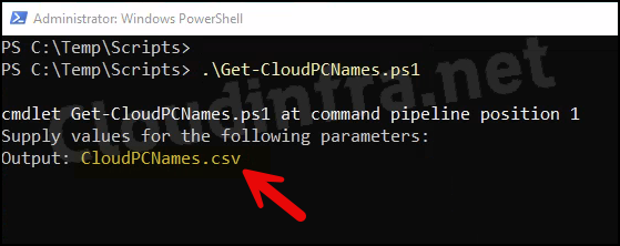  Export Windows 365 Cloud PC Names using Powershell