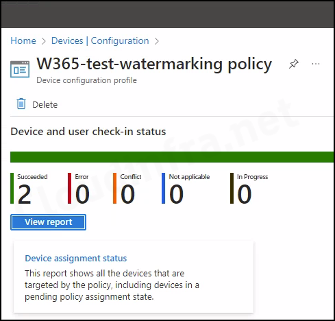 Monitoring Intune Watermarking Policy Deployment Progress