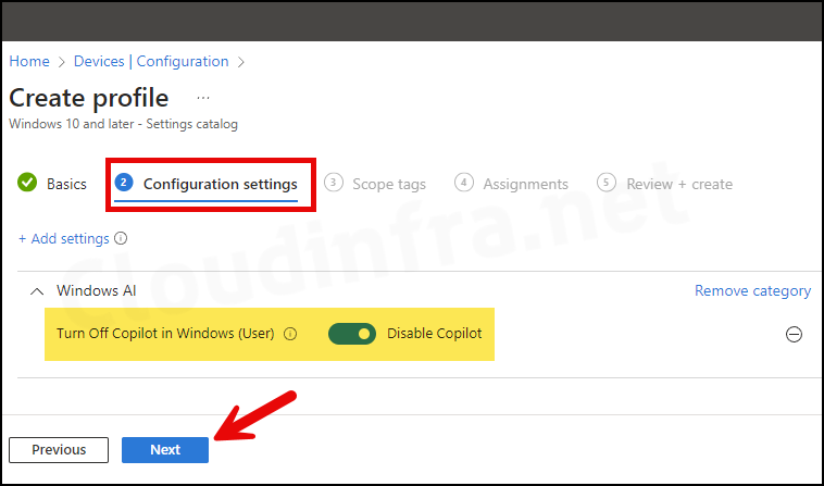 Use the Toggle switch next to Turn Off Copilot in Windows (User) to Enable or Disable Copilot