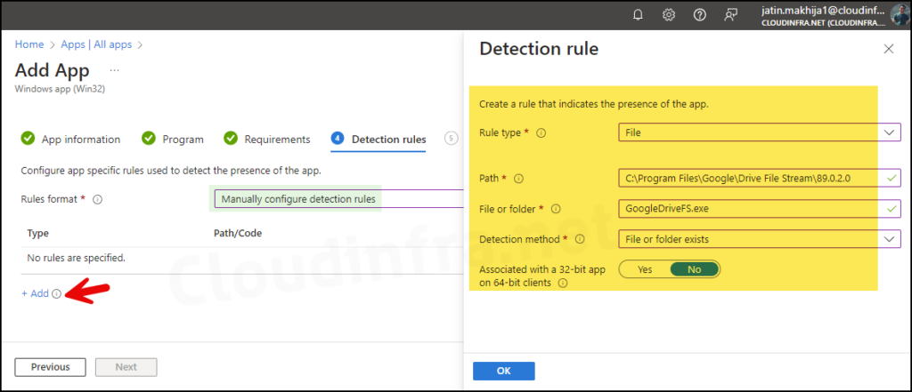 Detection rules for Google drive for desktop app