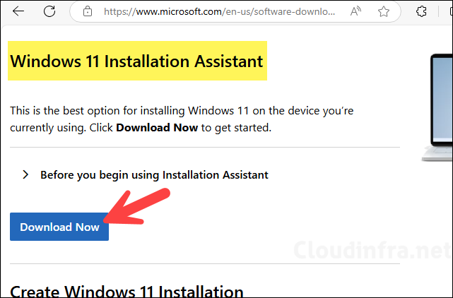 Download Windows 11 Installation Assistant