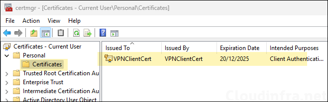 End User Experience of Deployment of PFX certificate