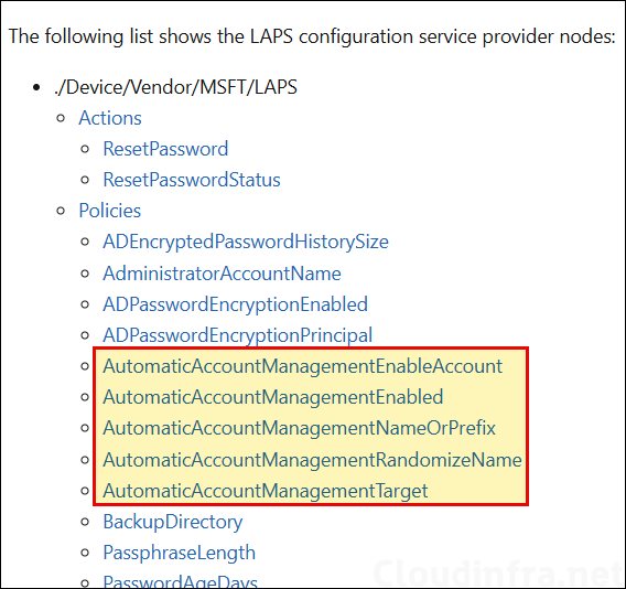 Automatic account management CSP