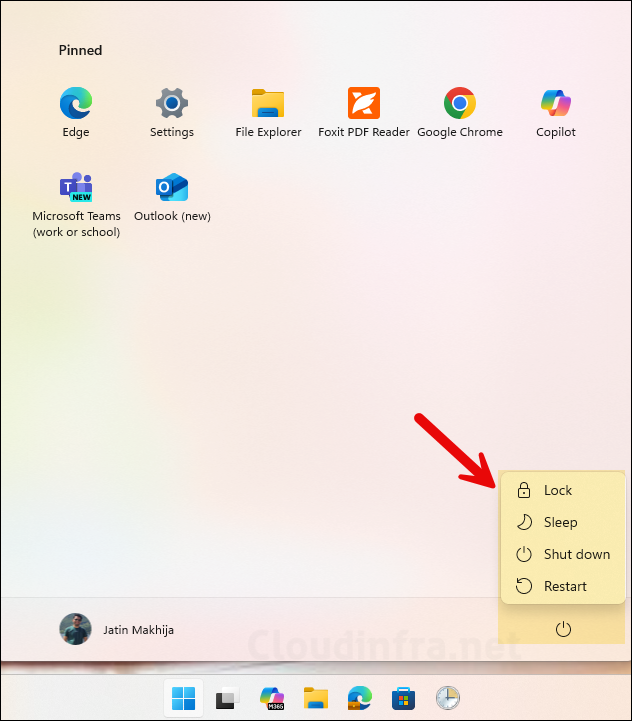 Power Settings Start Menu Windows 11