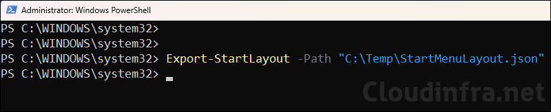 Export Start Menu Layout to JSON file