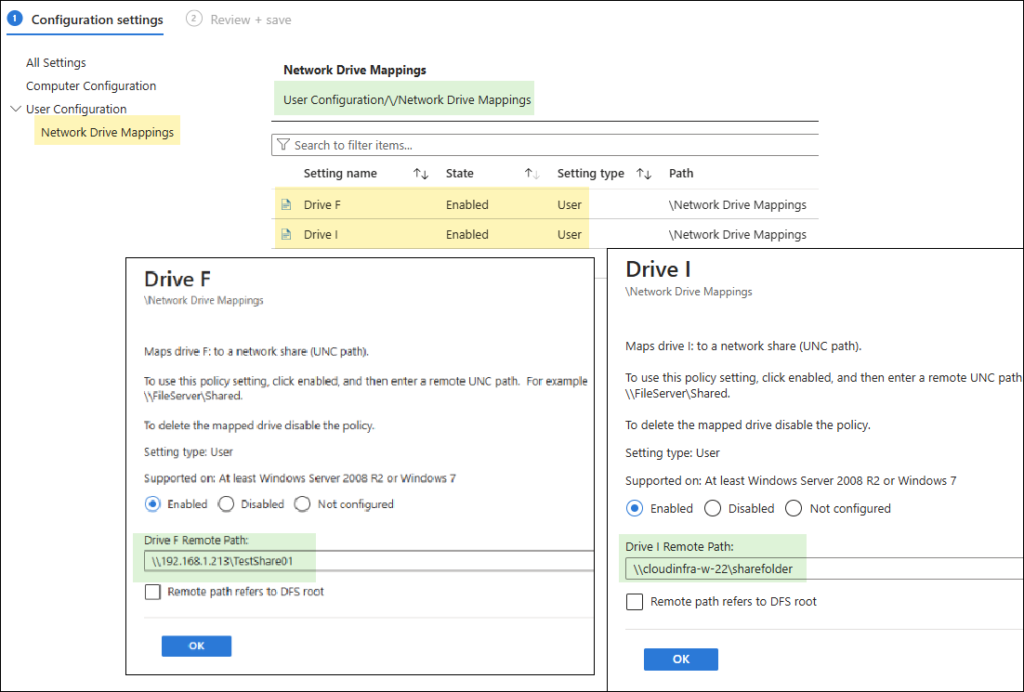 Map a network drive by selecting drive letters