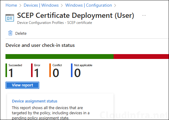 Monitoring SCEP Certificate Deployment Progress