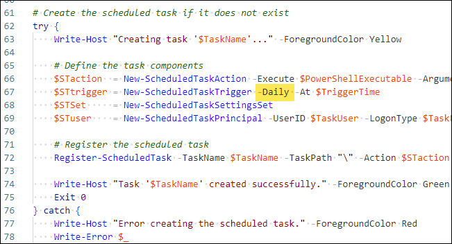 New-ScheduledTaskTrigger