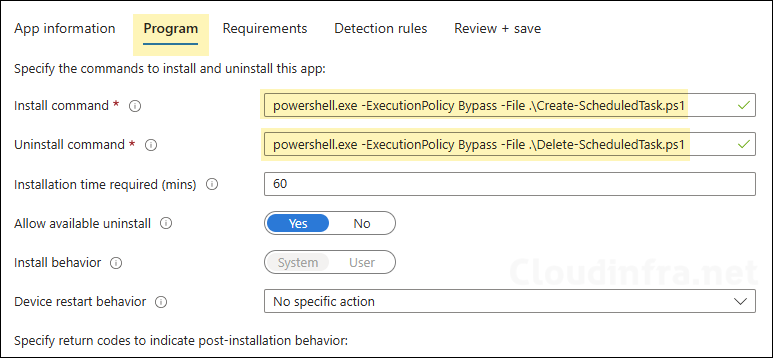 Create Win32 App Deployment for scheduled task