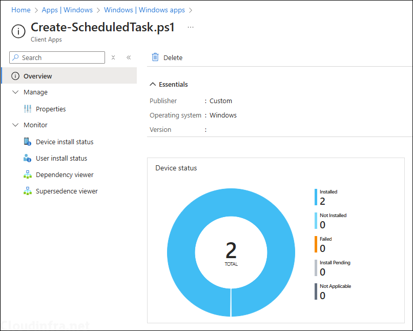 Monitoring Scheduled Task Deployment Progress