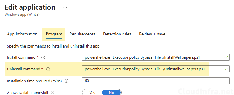 Uninstall EXE Applications using Intune