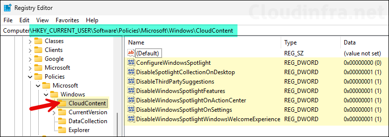 Disable Windows Spotlight using PowerShell script