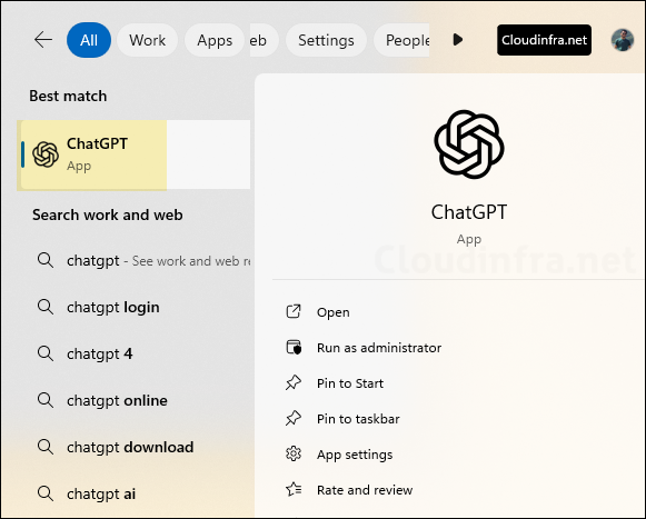 Confirm deployment of ChatGPT app on Windows via Intune