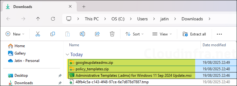 Download Google and windows.admx templates