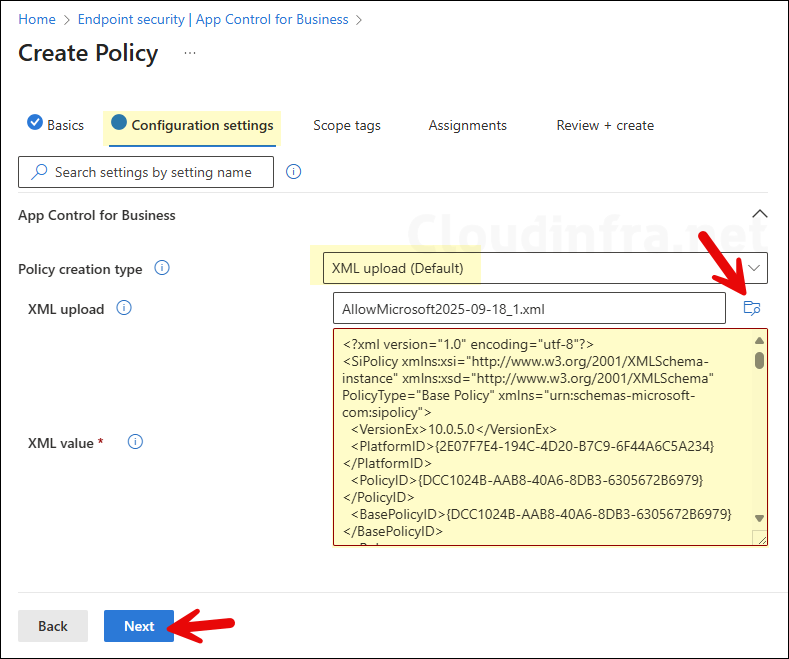 Creating App Control Policy using App Control Policy Wizard