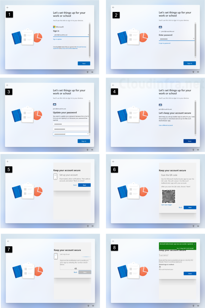 Windows 11 OOBE Authentication screens
