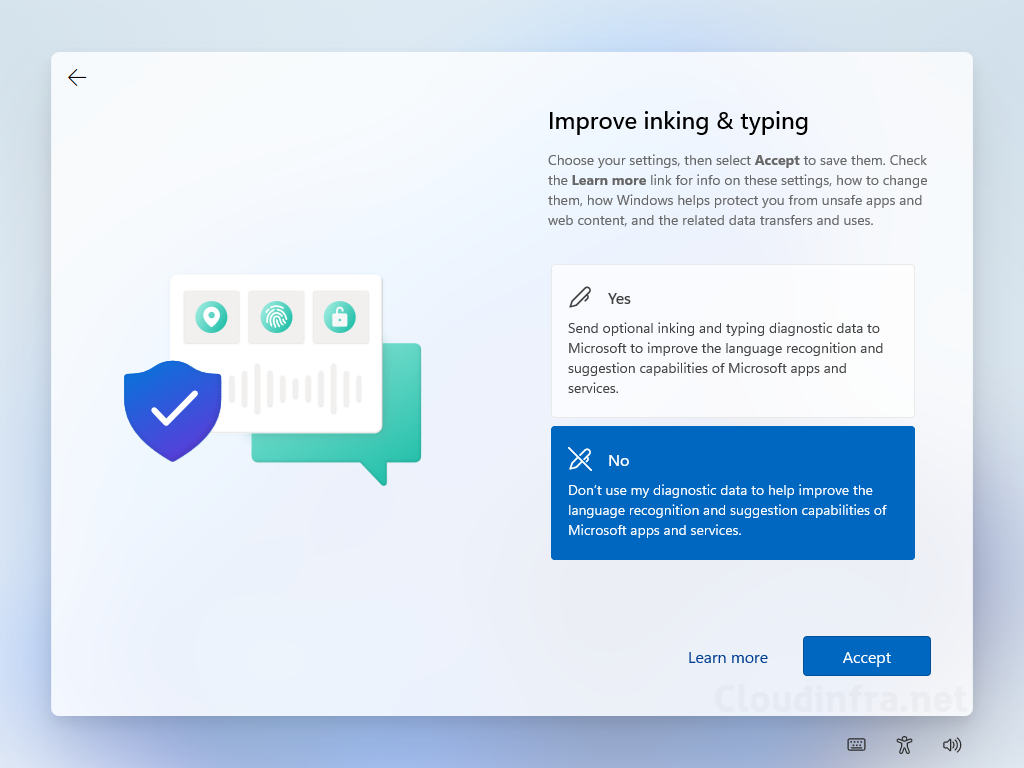 Improve inking & typing OOBE screen