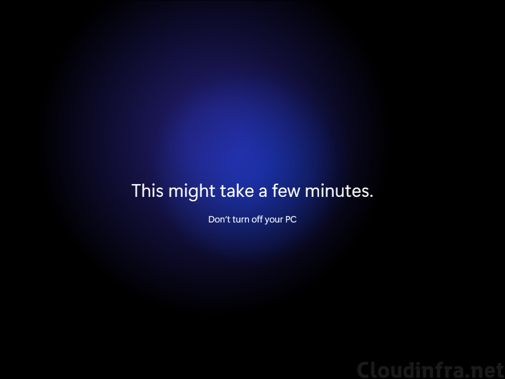 Setting up user profile Windows OOBE 