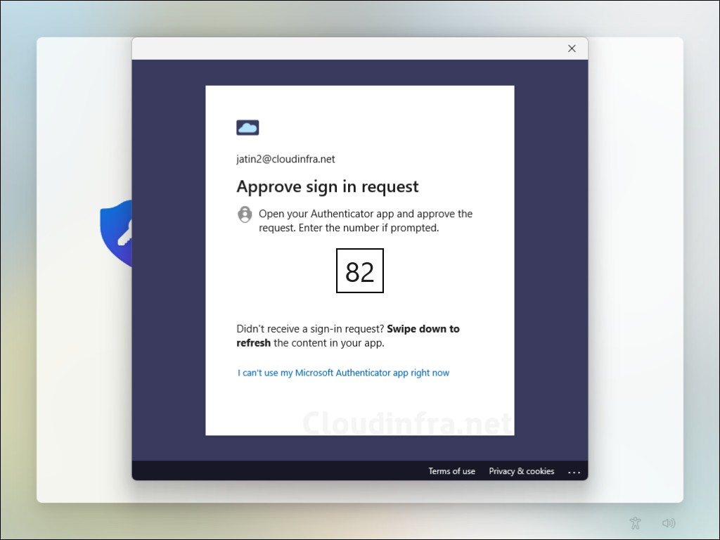 Authentication for setting up Windows Hello