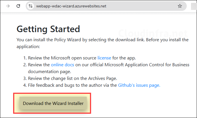 Download App Control Policy Wizard
