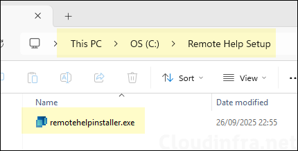 Copy Remote help in to a folder