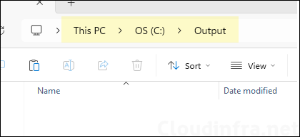 Create an empty folder