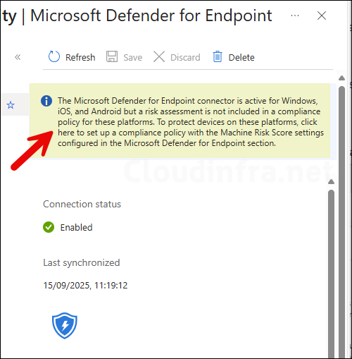 Add risk score to Intune compliance policy message