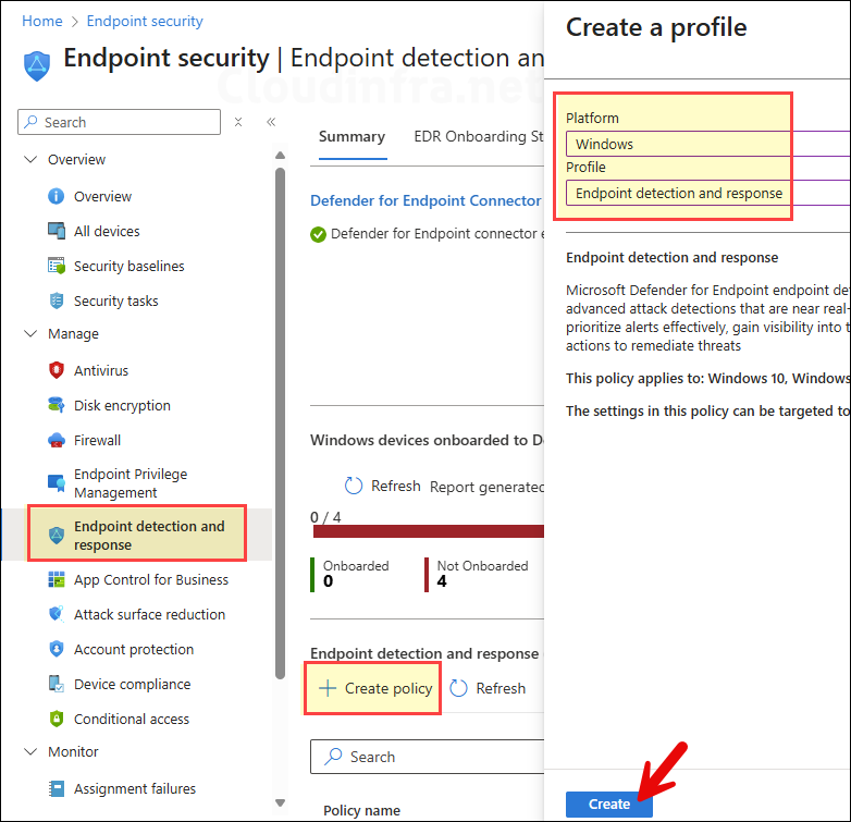 Create Intune EDR Policy for Windows