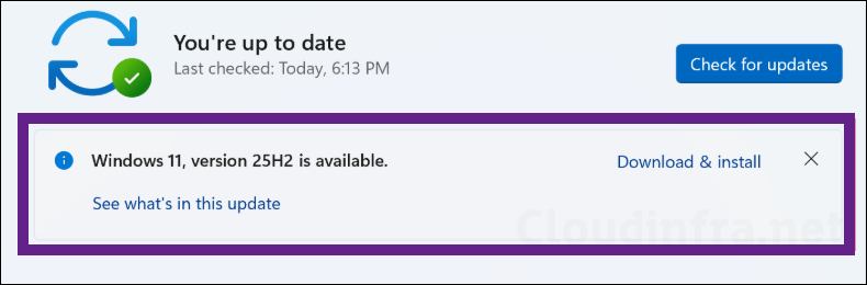  Windows 11, version 25H2 upgrade