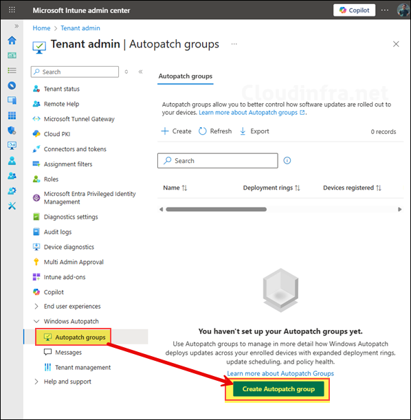 Create an AutoPatch Group