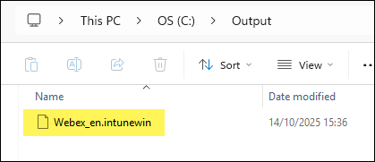intunewin format for cisco webex msi