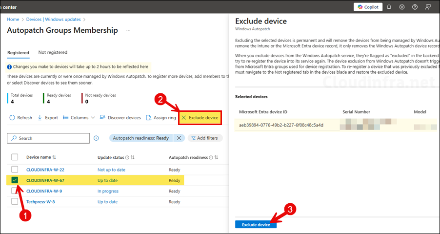 Deregister a Device from Windows AutoPatch