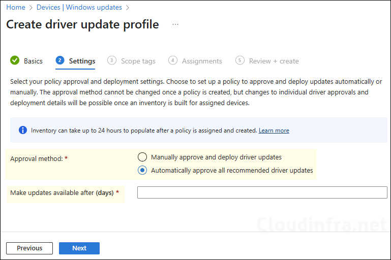 Automatically approve all recommended driver updates