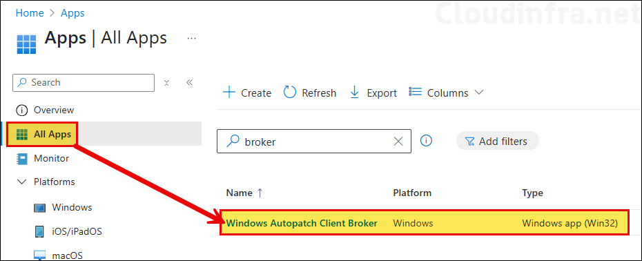 Autopatch client broker Win32 app
