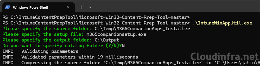 Microsoft 365 Companion apps Intunewin file