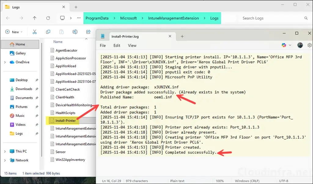 Install-printers.log file
